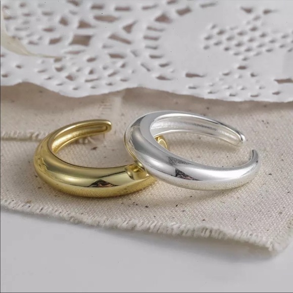 𝅺NEW 18k Gold/ 925 Sterling Silver Minimalist Ring - Picture 2 of 8